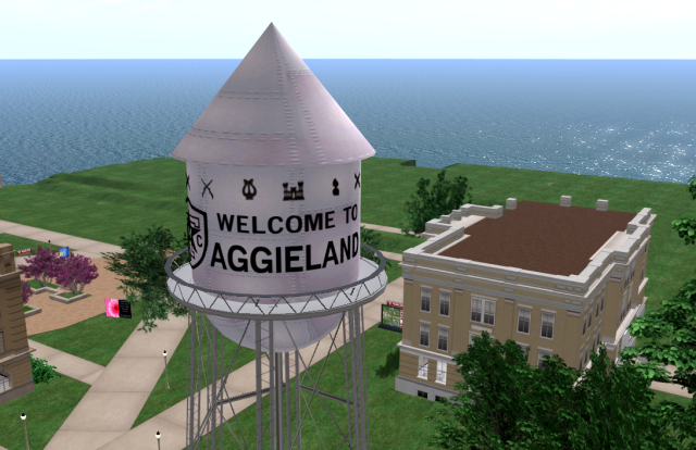 Historic Aggieland Water Tower, a re-creation